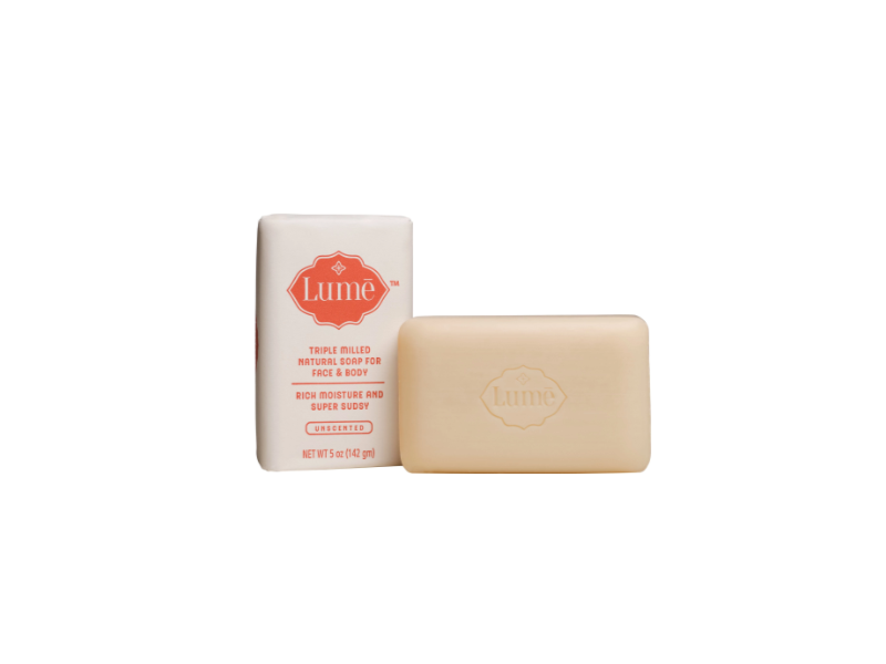 Lume Triple Milled Natural Soap for Face & Body, 5 oz /142 gm