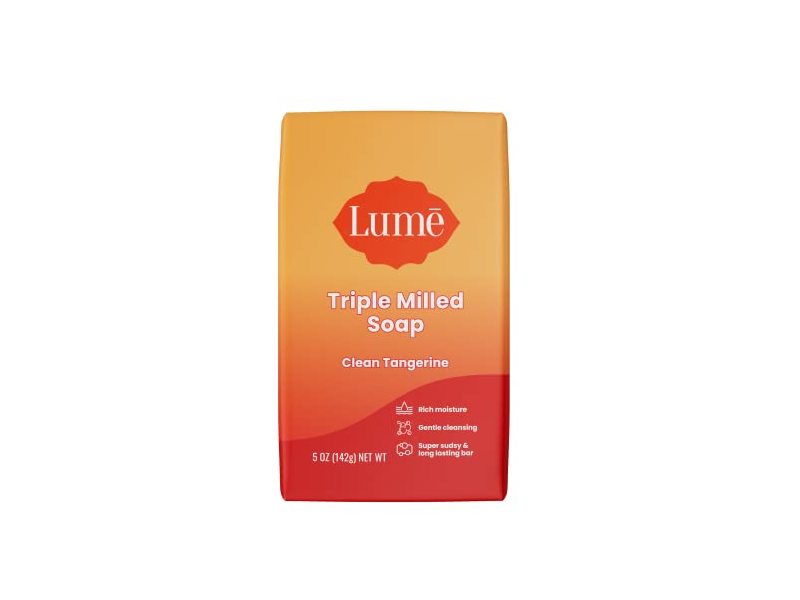 Lume Triple Milled Soap, Clean Tangerine, 5 oz/142 g