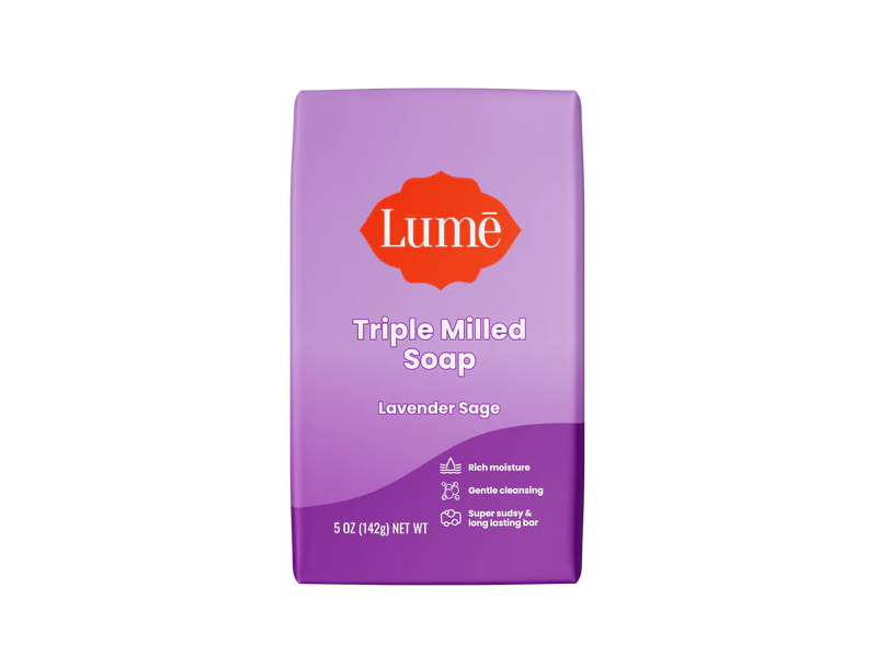 Lume Triple Milled Soap, Lavender Sage, 5 oz/142 g
