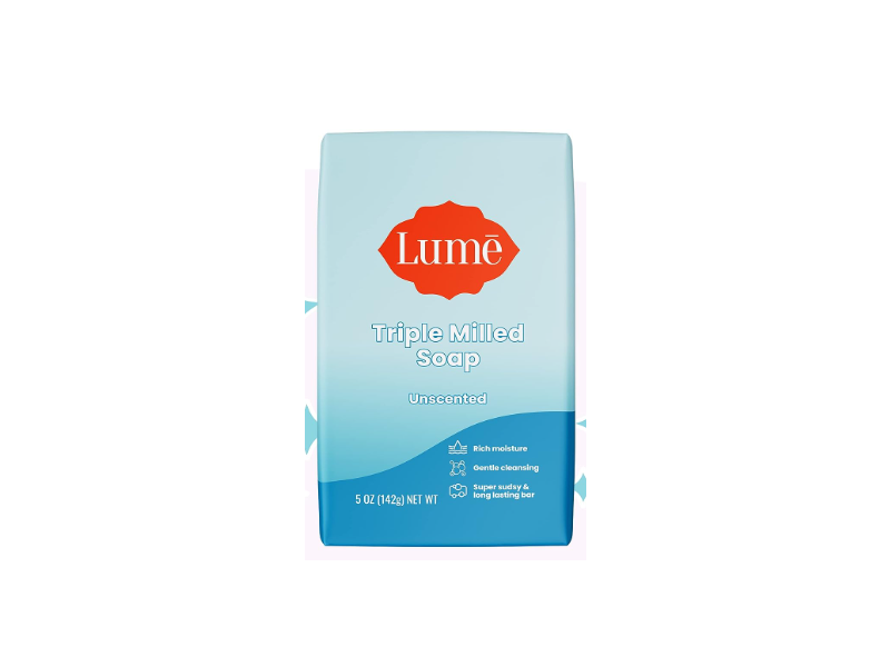 Lume Triple Milled Soap, Unscented, 5 oz/142 g