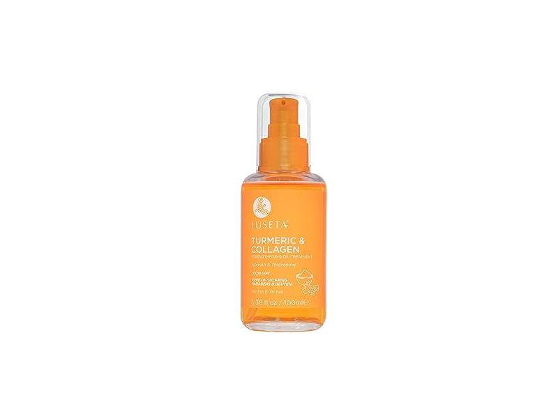 Luseta Strengthening Oil Treatment Serum, Turmeric & Collagen, 3.38 fl oz/100 mL