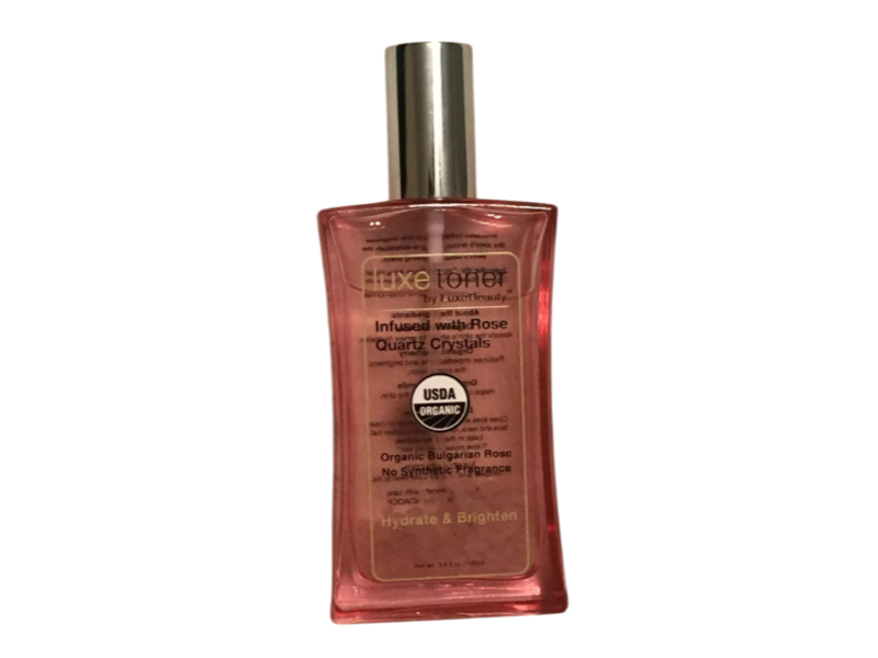 Luxe Beauty Toner Infused with Rose Quartz Crystals, 3.4 fl oz/100 mL