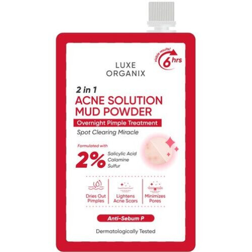 2 In 1 Acne Solution Mud Powder Overnight Pimple Treatment