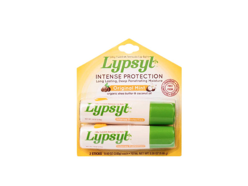 Lypsyl Intense Protection Original Mint Lip Balm, Shea Butter & Coconut Oil, 0.10 oz