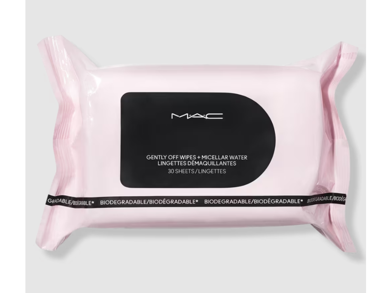MAC Gently Off Wipes + Micellar Water, Pack Of 30