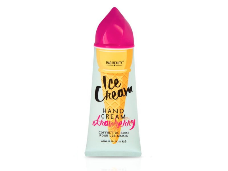 Mad Beauty Ice Cream Hand Cream, Strawberry, 2.70 fl oz/80 mL