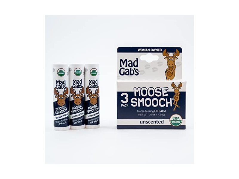 Mad Gab's Moose Smooch Lip Balm, 0.15 oz/4.25 g, 3 Count