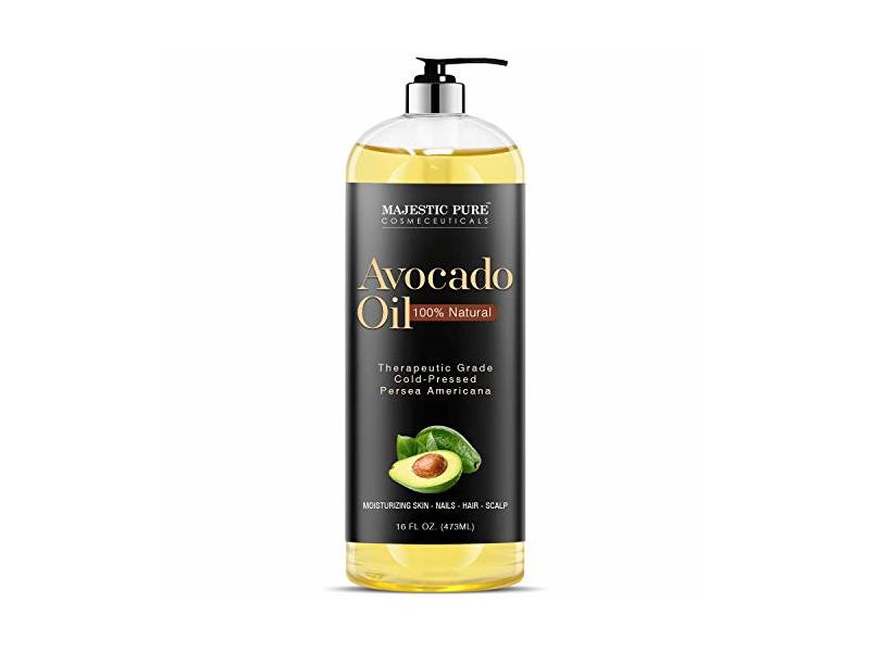 Majestic Pure Moisturizing Skin, Nails, Hair & Scalp, 100% Natural Avocado Oil, 16 fl oz/473 mL