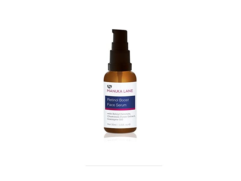 Manuka Lane Retinol Boost Face Serum, Retinyl Palmitate Chamomile Flower Extract, 1 fl oz/30 mL