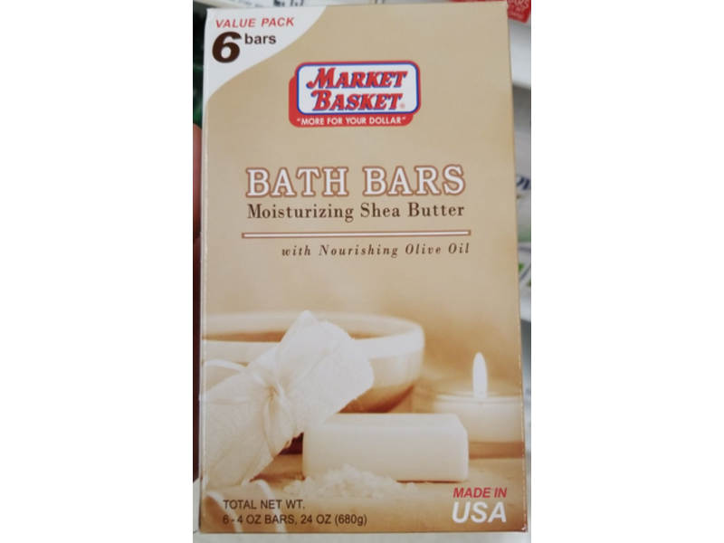 Market Basket Bath Bars, Shea Butter, 24 oz/680 g, 6 Bars