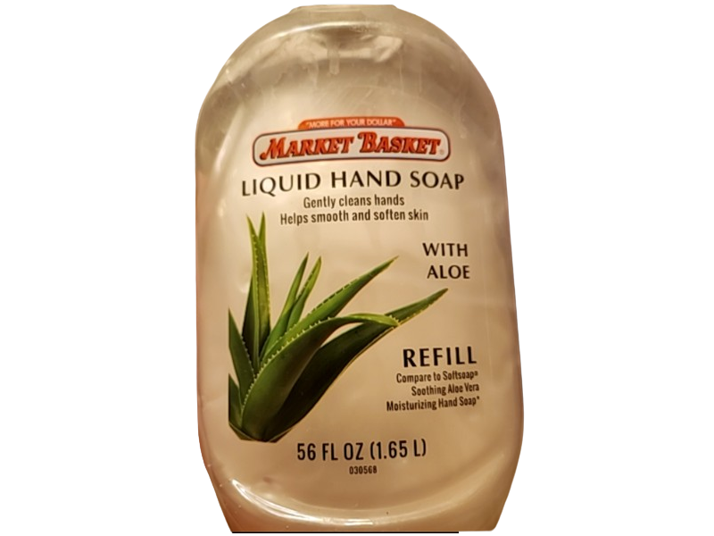 Market Basket Liquid Hand Soap, Aloe, 56 fl oz/1.65 L