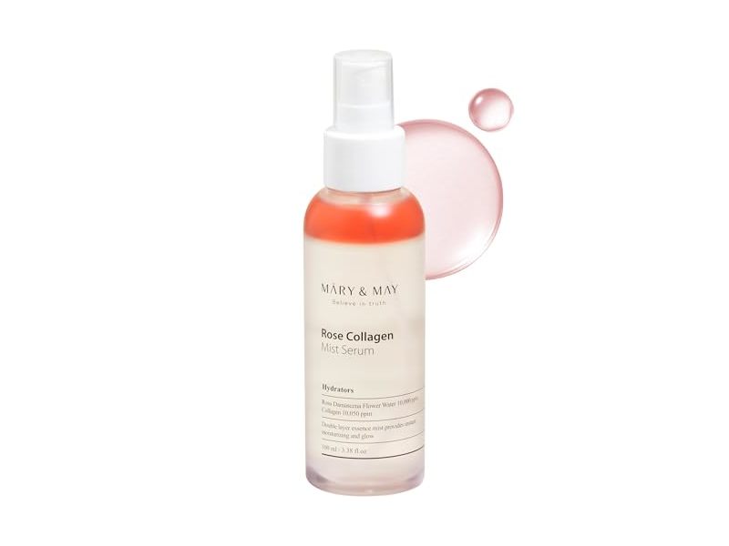 Mary&May Rose Collagen Mist Serum, 3.38 fl oz/100 mL