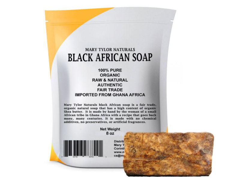 Mary Tylor Naturals African Black Soap, Raw Black, 8 oz