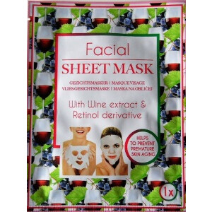 Facial Sheet Mask With Wine Extract