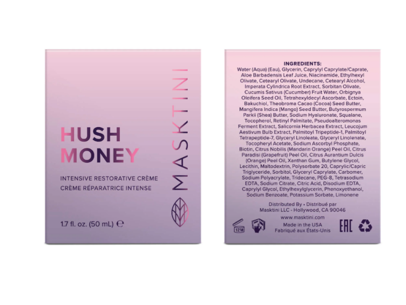 Masktini Hush Money Intensive Restorative Creme, 1.7 fl oz/50 mL
