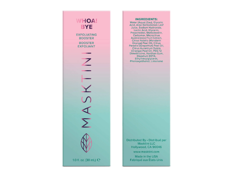 Masktini Whoa! Bye Exfoliating Booster, 1.0 fl oz/30 mL