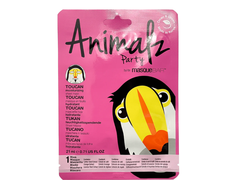 Masque Bar Pretty Animal Face Mask, Toucan, 0.71 fl oz/21 mL, 1 Count