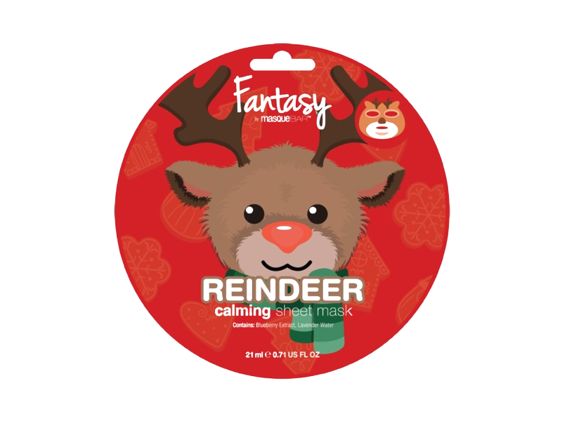 Masquebar Reindeer Calming Sheet Mask, 0.71 fl oz/21 mL