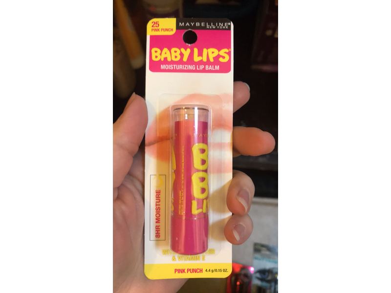 Maybelline New York Baby Lips Moisturizing Lip Balm, 25 Pink Punch, 0.15 oz