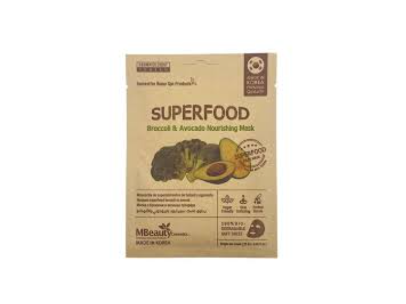 MBeauty SuperFood Nourishing Mask, Broccoil & Avocado, 25 mL