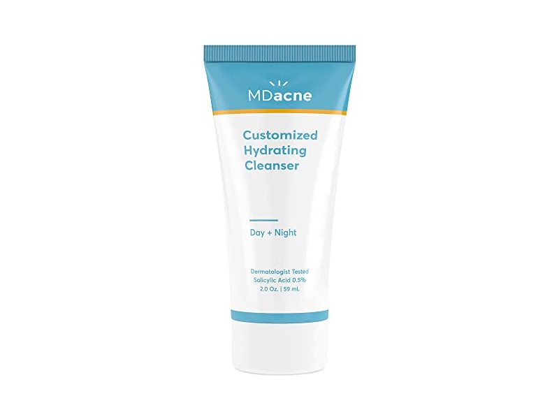 Md acne Hydrating Day + Night Facial Cleanser, Micronized Salicylic Acid 0.5%, 2 oz/1.59 mL