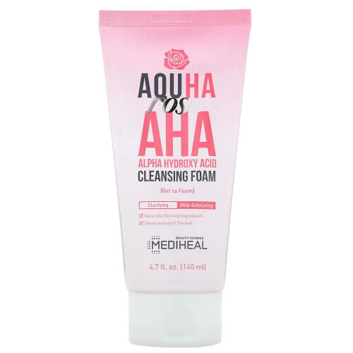 AQUHA Rose AHA Cleansing Foam