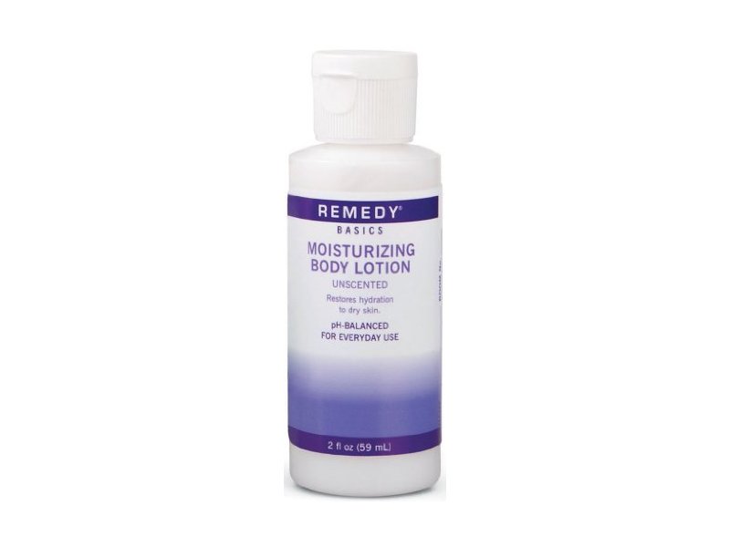 Medline Remedy Basics Moisturizing Body Lotion, White, 2 fl oz