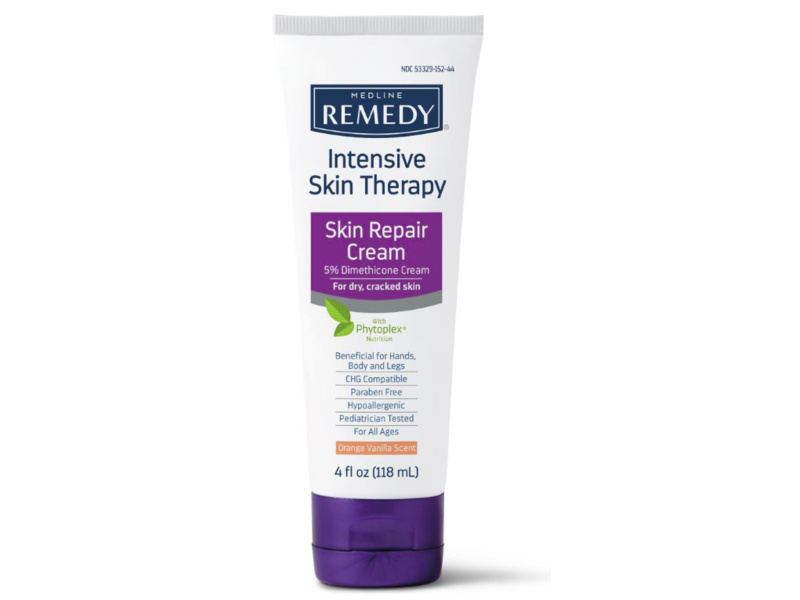 Medline Remedy Intensive Skin Therapy Skin Repair Cream, Orange Vanilla Scent, 4 fl oz/118 mL