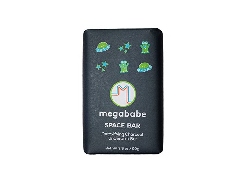 Megababe Space Bar Underarm Bar Soap, Detoxifying Charcoal, 3.5 oz/99 g