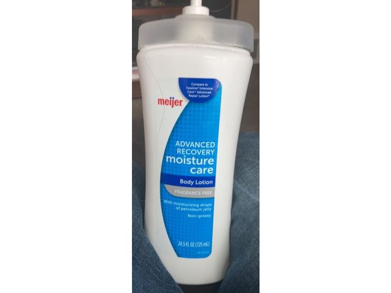 Meijer Advanced Recovery Moisture Care Body Lotion, Fragrance Free, 24.5 fl oz/725 mL