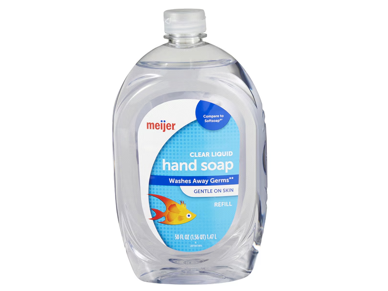 Meijer Clear Liquid Hand Soap Refill, 50 fl oz/1.47 L
