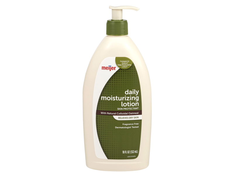 Meijer Daily Moisturizing Lotion, Fragrance Free, 18 fl oz/532 mL