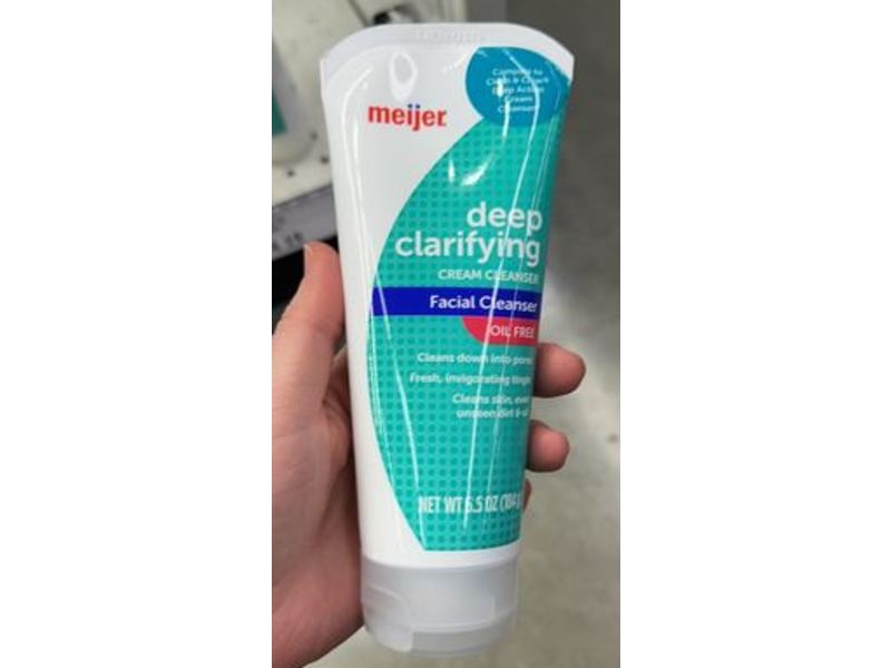Meijer Deep Clearing Cream Cleanser, Oil Free, 6.5 oz/184 g