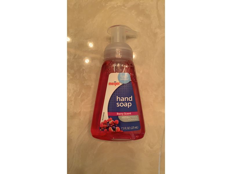 Meijer Hand Soap Antibacterial Foaming, Berry Scent, 7.5 fl oz