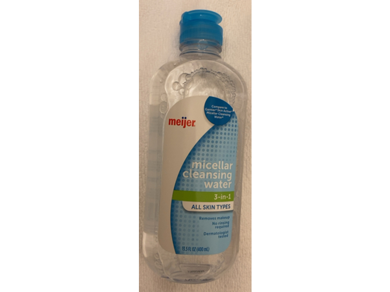 Meijer Micellar Cleansing Water 3 In 1 Makeup Remover, 13.5 fl oz/400 mL