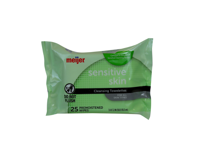 Meijer Sensitive Skin Cleanser Towelettes, 25 Count
