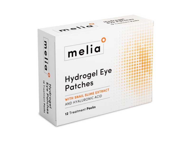 Melia Hydrogel Eye Patches, Snail Slime Extract, 12 Count