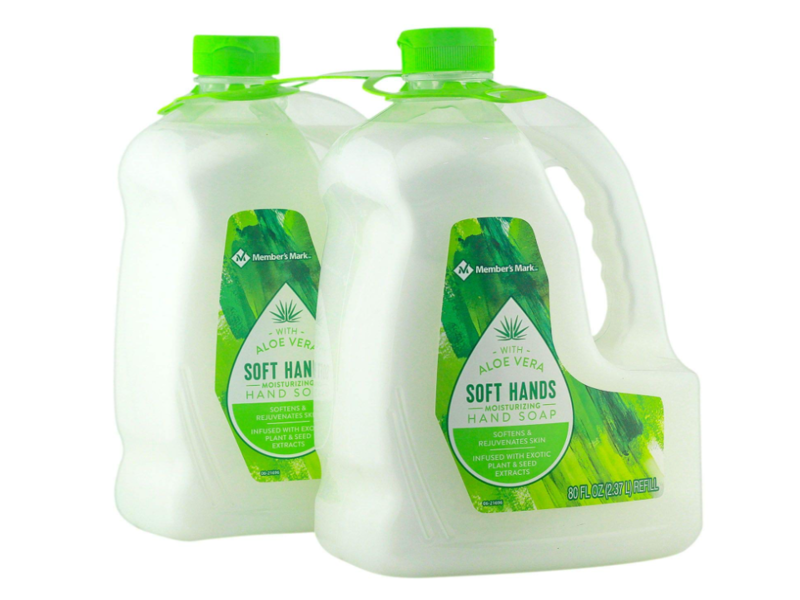 Member's Mark Soft Hands Moisturizing Hand Soap, Aloe Vera, 80 fl oz/2.37 L, Pack Of 2