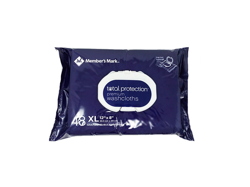 Member's Mark Total Protection Premium Washcloths, Xl, 48 Ct