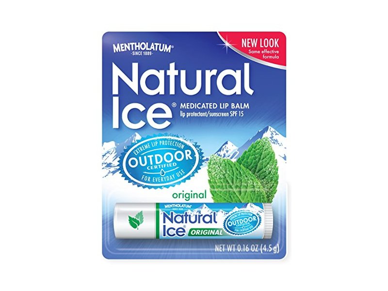 Mentholatum Natural Ice Medicated Lip Protectant SPF 15, Mentholatum 0.16-Ounce Tubes (Pack of 12)