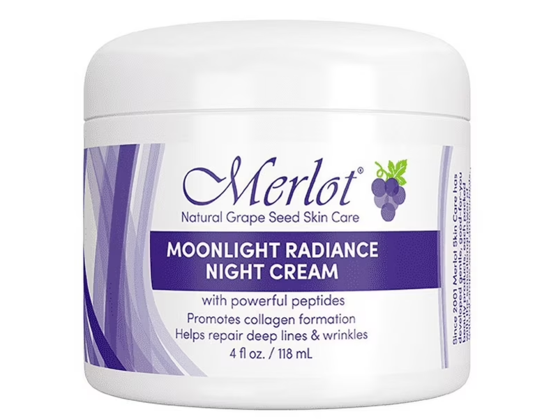 Merlot Moonlight Radiance Night Cream, Powerful Peptides, 4 fl oz/118 mL
