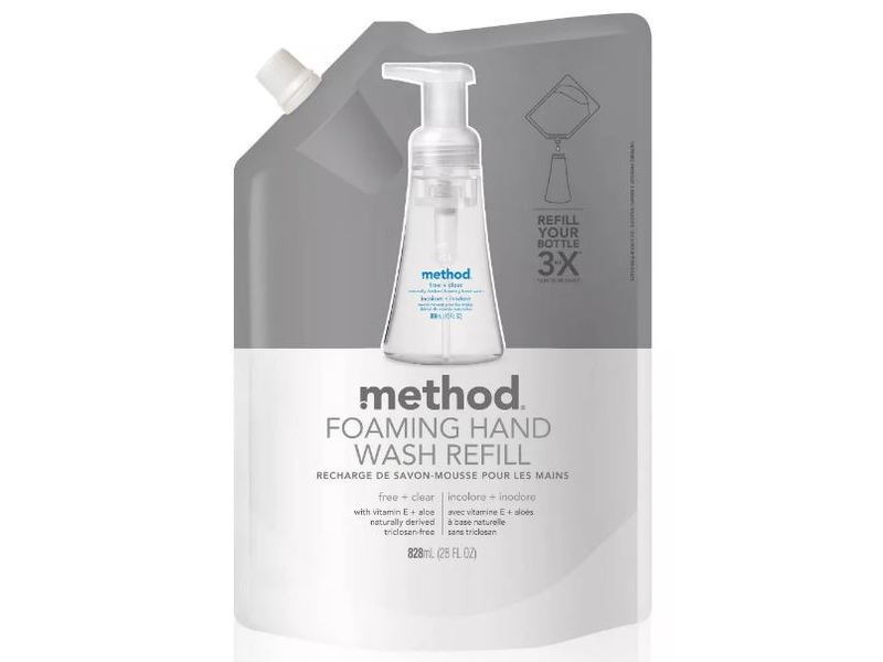 Method Foaming Hand Wash Refill, Free & Clear, 28 fl oz