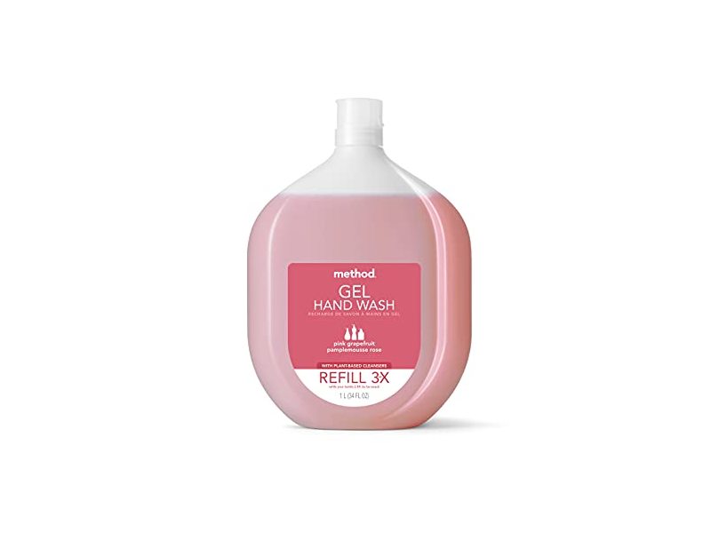 Method Gel Hand Wash Refill, Pink Grapefruit, 34 fl oz/1 L