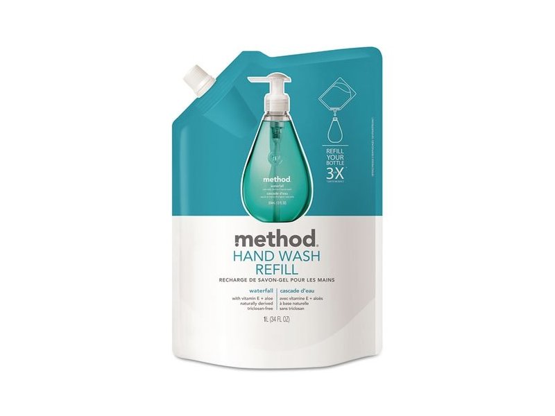Method Gel Hand Wash Refill Pouch, Waterfall, 34 oz