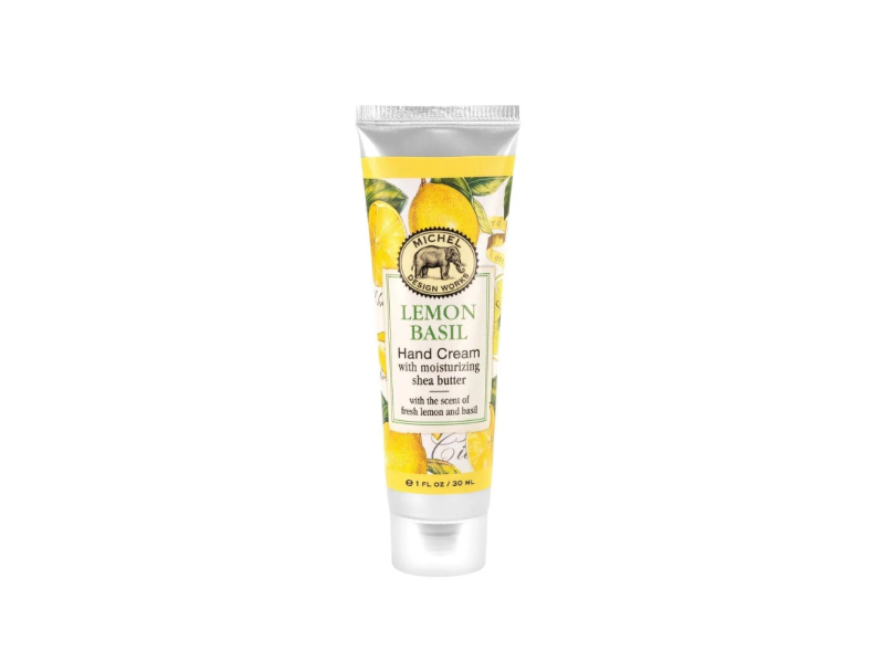 Michel Lemon Basil Moisturizing Hand Cream, Shea Butter, 1 fl oz/30 mL