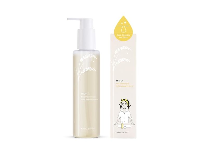 Midha Rice Cleansing Oil, 5.07 fl oz/150 mL