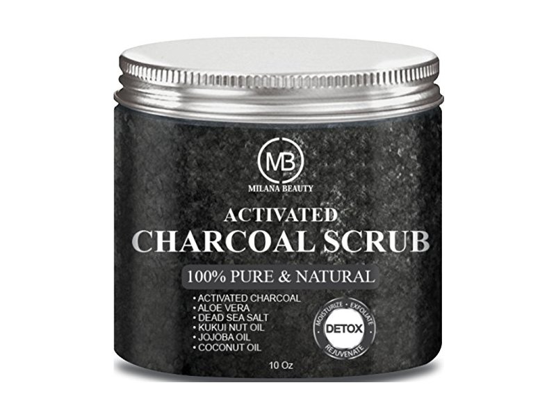 Milana Beauty Activated Charcoal Scrub, 10 oz