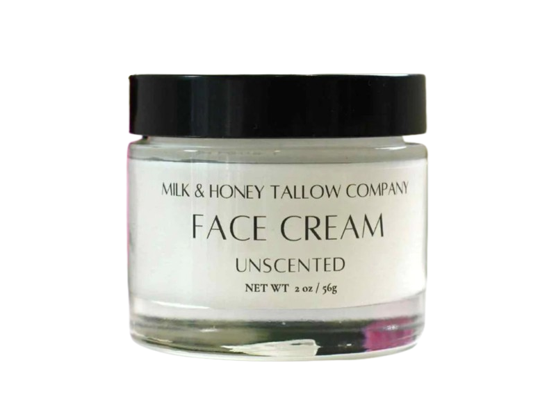 Milk & Honey Tallow Company Face Cream, Unscented, 2 oz/56 g