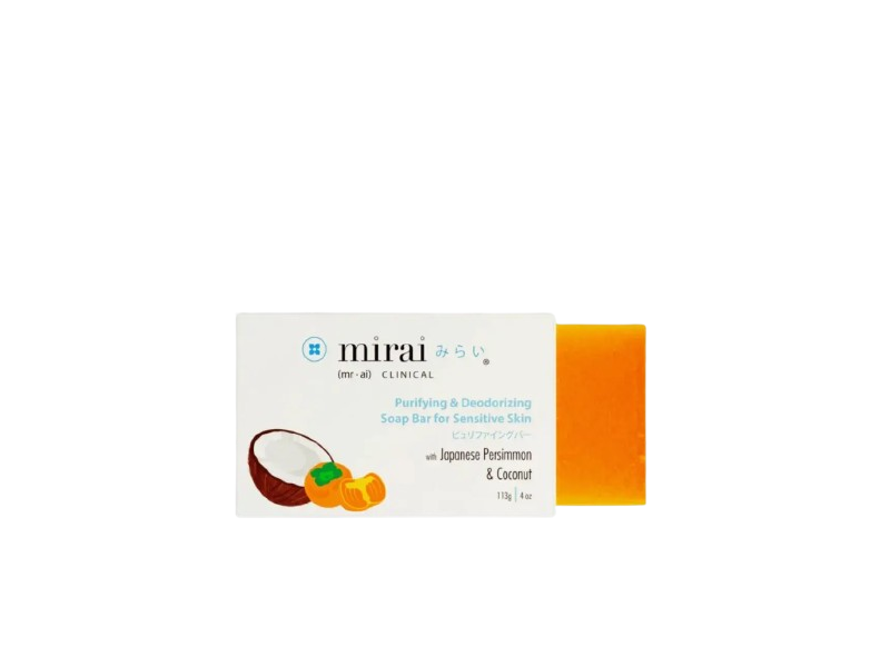 Mirai Purifying & Deodorizing Soap Bar, Persimmon & Coconut, 4 oz/113 g