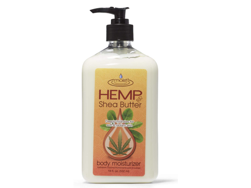 Moist Body Moisturizer, Hemp & Shea Butter, 18 fl oz/532 mL